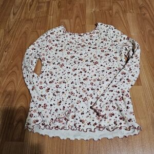 Girls Floral Long Sleeve Top